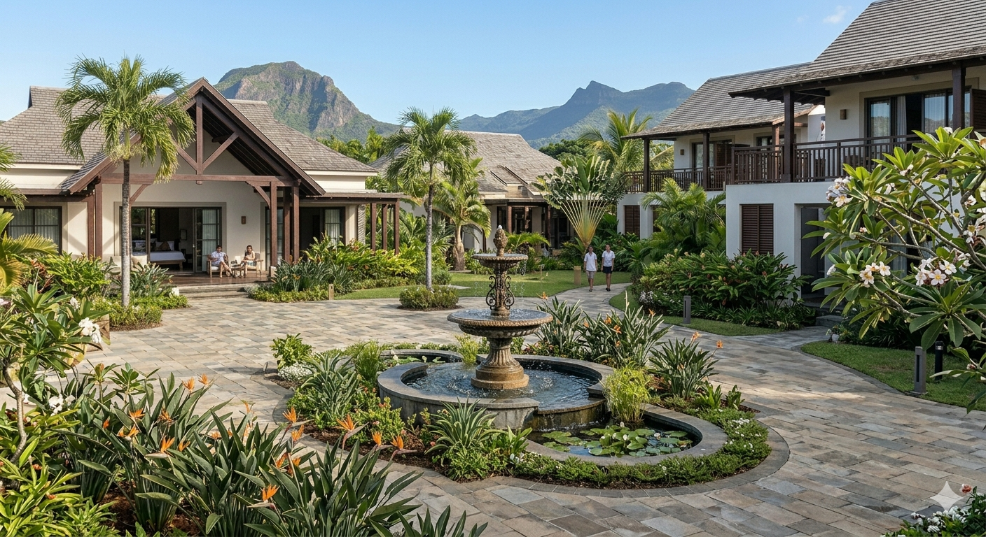 Architectural decorative fountain installation Mauritius